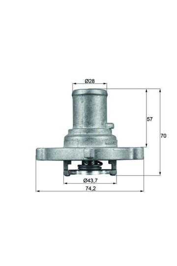 TERMOSTAT KOMPLE FIAT PUNTO 188 87C 1.2-1.4 16V