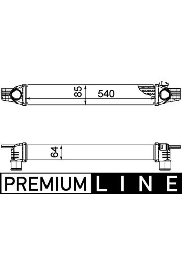 TURBO RADYATÖRÜ INTERCOOLER PEUGEOT BIPPER-CITROEN NEMO 1.3HDİ-1.4HDİ 08> FIORINO 1.3 DMTJ 08> 540x82x64mm