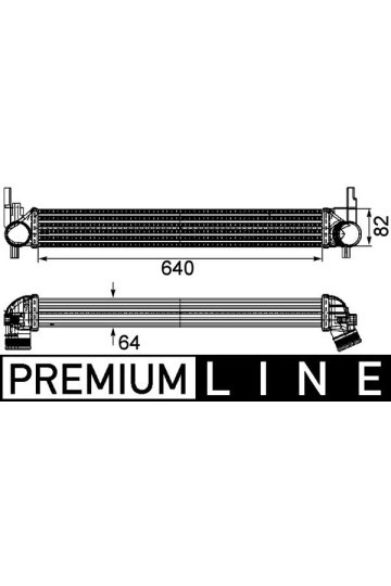 TURBO RADYATÖRÜ INTERCOOLER POLO 09>IBIZA V-FABIA 10>1.2-1.4 640x82x64