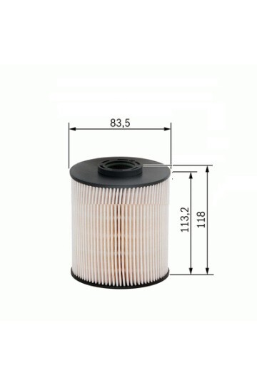 YAKIT FİLTRESİ C5 2.7HDI 08- - C6 2.7HDI 05- - P.407 2.7HDI 05- SU AYRAÇLI KAĞIT