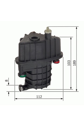 YAKIT FİLTRESİ CLIO III 1.5DCI 05- -MODUS 1.5DCI 04- 8200447197