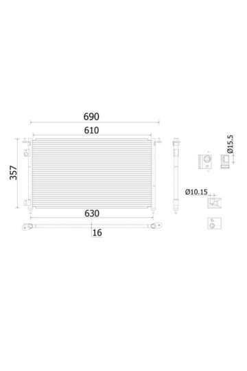 A/C-Kondensator HONDA CIVIC TYPE R/S