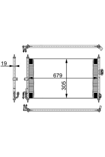 A/C-Kondensator NISSAN ALMERA II