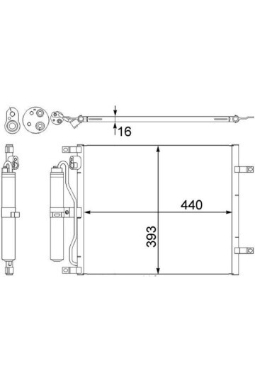 A/C-Kondensator NISSAN MICRA 01/03-06/04