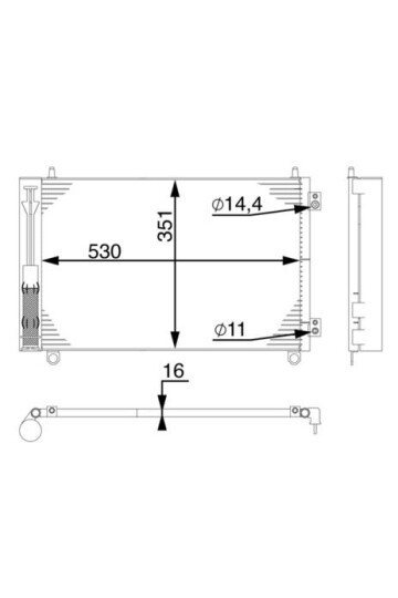 A/C-Kondensator PEUGEOT 206 HDI 110