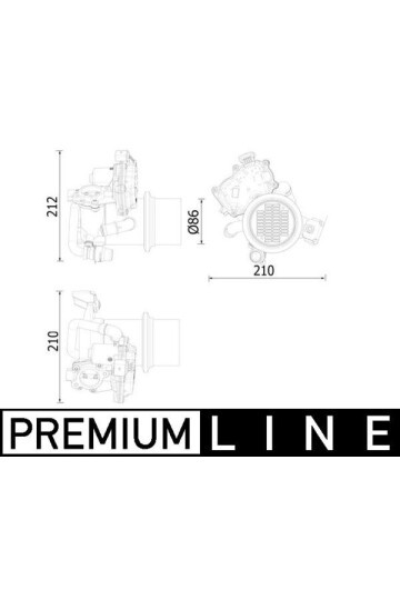 Abgasrückführungs-Kühler AGR-Kühler AUDI A1 / SEAT RAPID