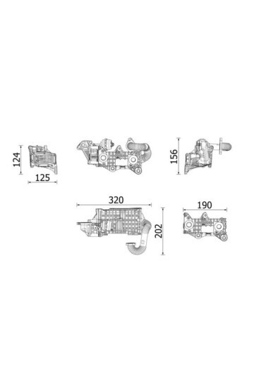 EGR SOĞUTUCU KÜTÜĞÜ KOMPLE P301-P208-P2008-P3008-P5008-PARTNER-BERLINGO-JUMPY-C3-C4-C-ELYSEE 1.5 BlueHDI DV5 TOURNEO-FOCUS IV 17> COURIER 17> KUGA III