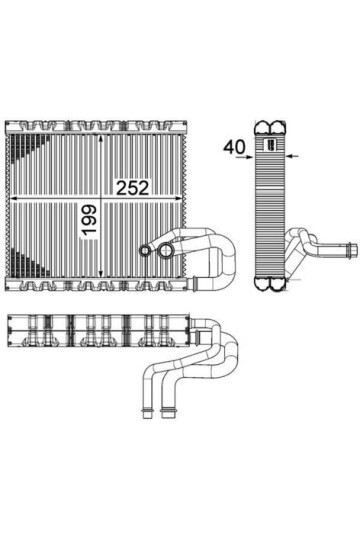 EVAPORATOR MERCEDES SPRINTER B906 . VW CRAFTER 30-35-50