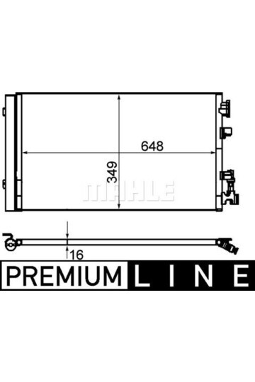 KLİMA KONDANSER RADYATÖRÜ RENAULT FLUENCE 09> MEGANE III 09> 1.5dCi 1.6 1.6dCi 348x685x16