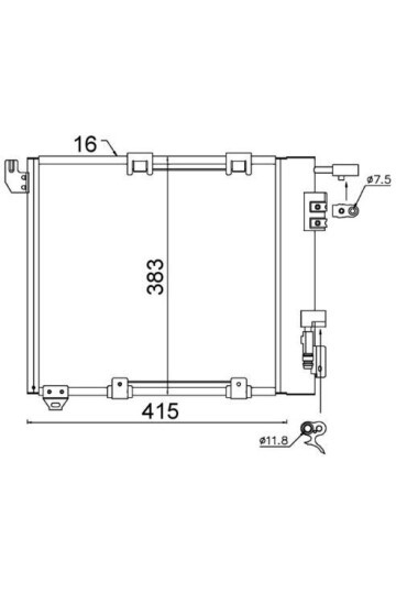 KLİMA KONDENSERİ ASTRA G-ZAFIRA 98-02 1.7DTI-1.7CDTI-2.0DI-2.0DTI-2.2DTI 380x370x 20