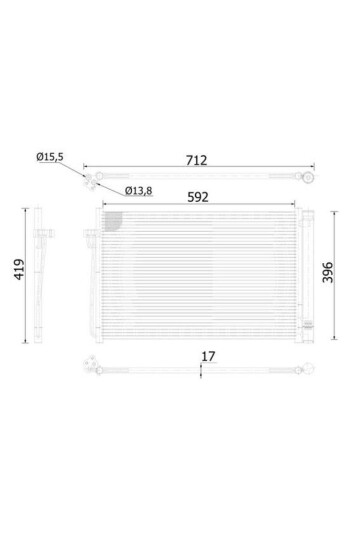 KLIMA RADYATORU BMW M54 N62 N73 E60 E65 E63 E64