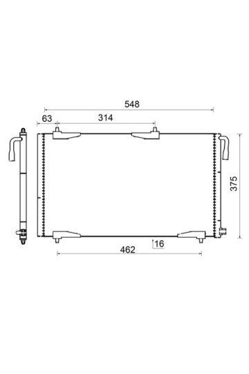 KLİMA RADYATÖRÜ KONDENSER PEUGEOT P206 98>09 1.1-1.4-1.6-2.0-1.4HDI-1.6HDI
