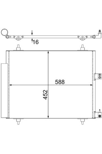 KLİMA RADYATÖRÜ KONDENSERİ EXPERT-JUMPY II-C8-P807 560x450x16