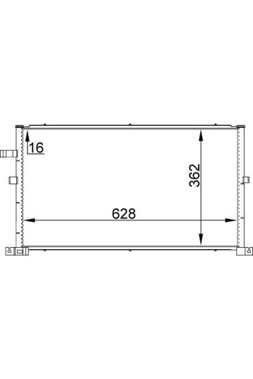 KLIMA RADYATORU MONDEO III 1.8 2.0 16V 2.0TDCI 00>07 UZUNLUK:628MM. GENİŞLİK: 346MM