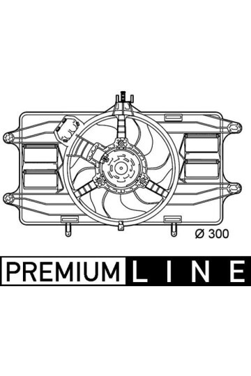 Kühlmittelkühler-/Kondensator-Lüfter FIAT DOBLO 1.2 AC