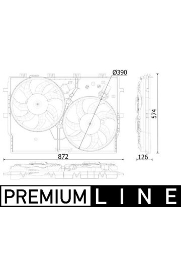 Kühlmittelkühler-/Kondensator-Lüfter FIAT DUCATO