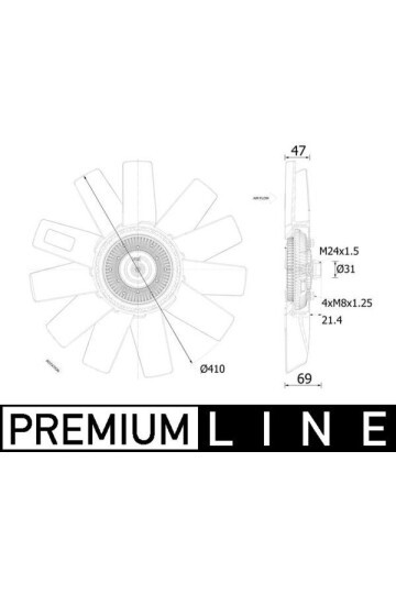 Kühlmittelkühler-/Kondensator-Lüfter GAZ 3302