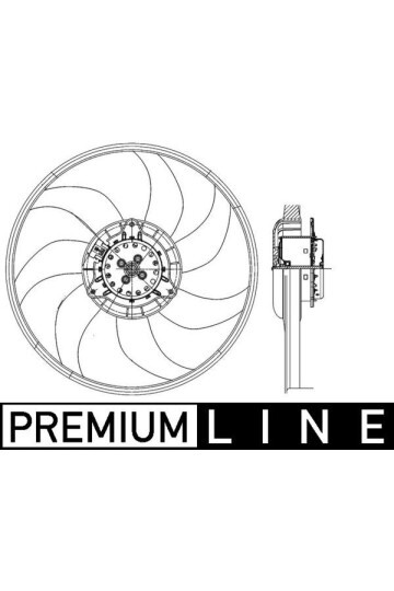 Kühlmittelkühler-/Kondensator-Lüfter OPEL CORSA D