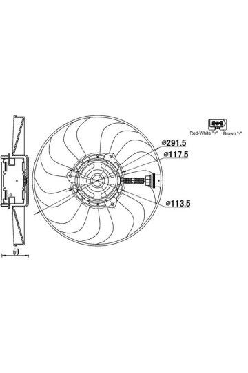 Kühlmittelkühler-/Kondensator-Lüfter VW POLO