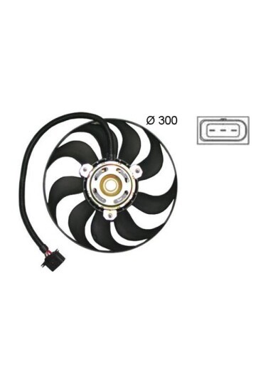 Kühlmittelkühler-/Kondensator-Lüfter VW POLO 9N