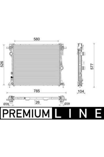 Kühlmittelkühler ALFA ROMEO GIULIA 2.0