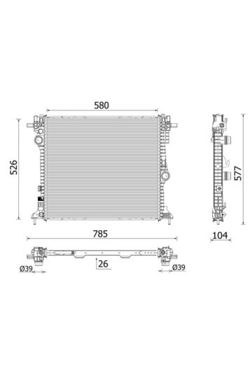 Kühlmittelkühler ALFA ROMEO GIULIA 2.9