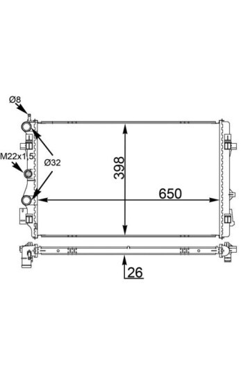 Kühlmittelkühler AUDI A1/SKODA FABIA/POLO
