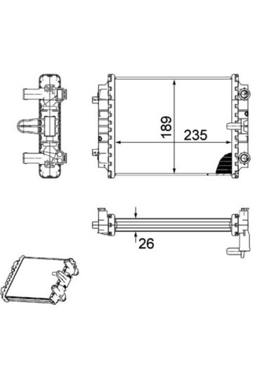 Kühlmittelkühler AUDI A4 V6 TDI