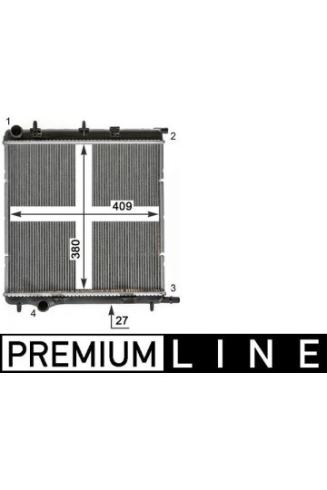 Kühlmittelkühler CITROEN C2 1.1i