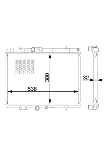 Kühlmittelkühler CITROEN C5 II