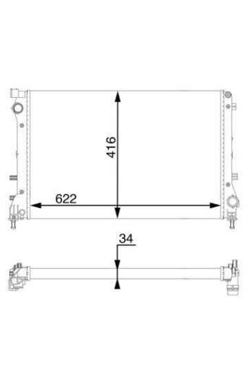 Kühlmittelkühler FIAT 500 ABARTH 1.4