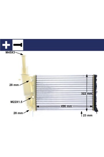 Kühlmittelkühler FIAT PUNTO I / LANCIA Y