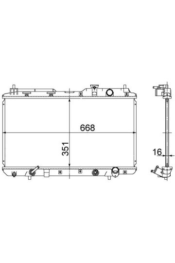 Kühlmittelkühler HONDA CR-V I RD