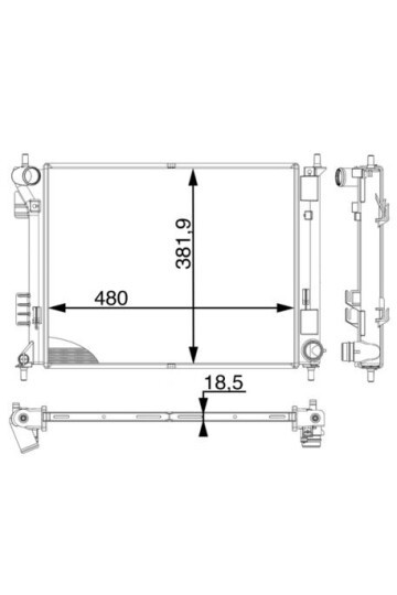 Kühlmittelkühler HYUNDAI I20