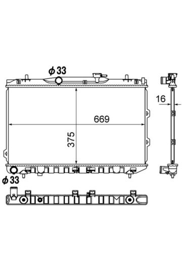 Kühlmittelkühler Kia Cerato 2004-