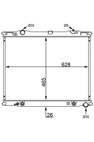 Kühlmittelkühler KIA SORENTO I 2.4/2.5/3.6