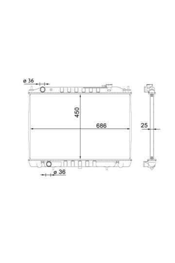 Kühlmittelkühler NISSAN KING CAB 2.5 03/02