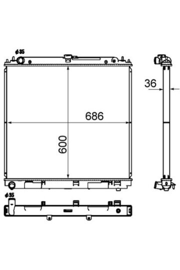 Kühlmittelkühler NISSAN PATHFINDER 2005-
