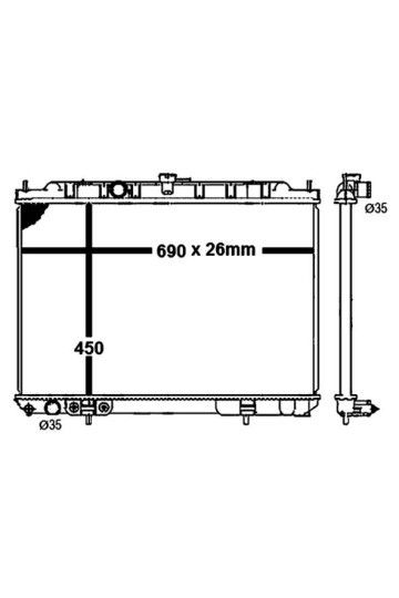 Kühlmittelkühler Nissan X-Trail AUTO 2001-