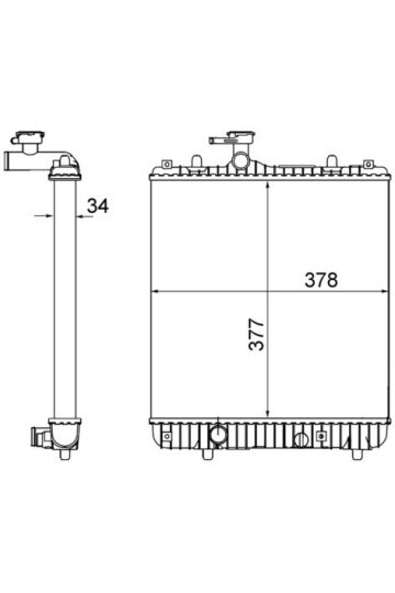 Kühlmittelkühler OPEL AGILA