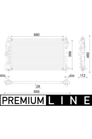 Kühlmittelkühler OPEL ASTRA-J 2.0 GTC