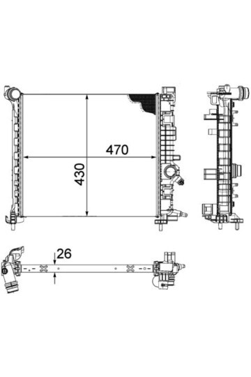 Kühlmittelkühler OPEL MERIVA