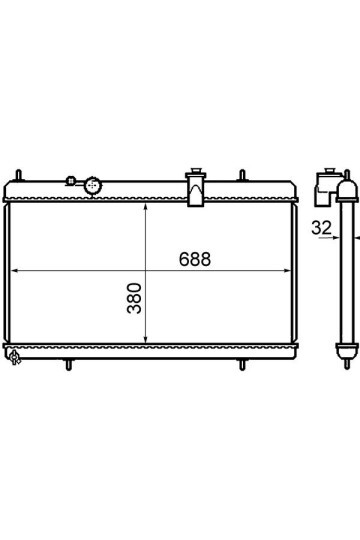 Kühlmittelkühler PEUGEOT 607 / CITROEN C5