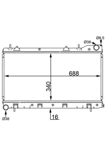 Kühlmittelkühler SUBARU FORESTER 2.0/1.6