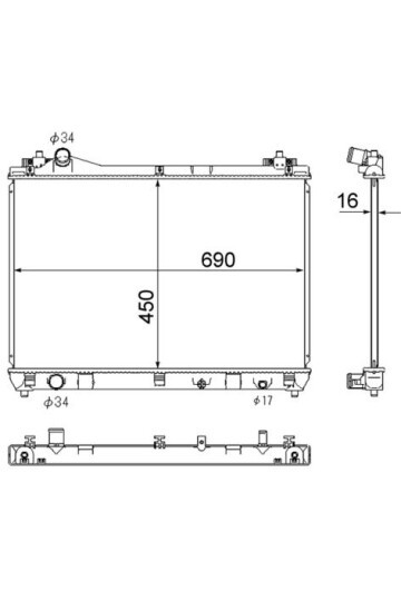 Kühlmittelkühler Suzuki Grand Vitara 2006-