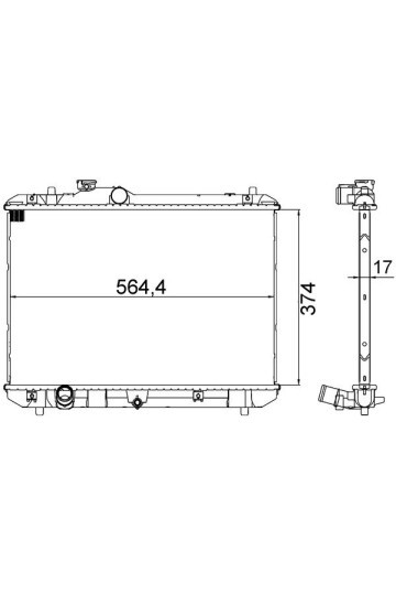 Kühlmittelkühler SUZUKI SWIFT III 2005-