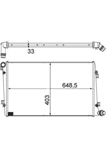 Kühlmittelkühler VW GOLF V/PASSAT/ AUDI A3
