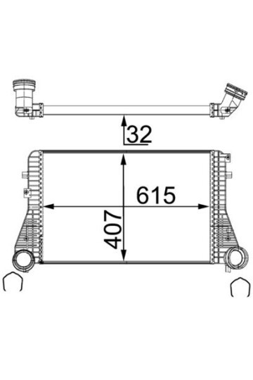 Ladeluftkühler AUDI A3 VW GOLF
