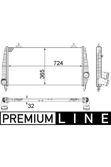 Ladeluftkühler PEUGEOT 807. CITROEN C8