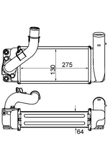 Ladeluftkühler TOYOTA YARIS 1.4 D